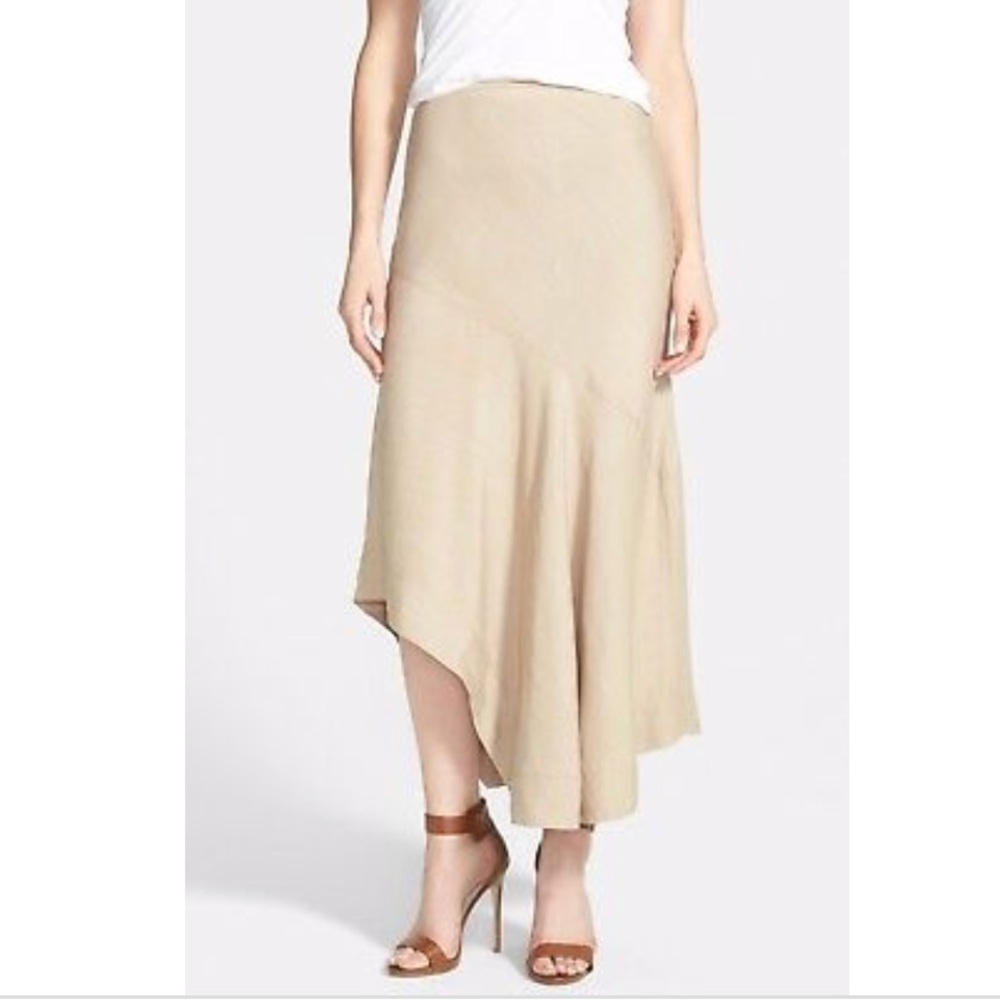 NWT NIC+ZOE Porcini Mix Asymmetrical Skirt Size 10